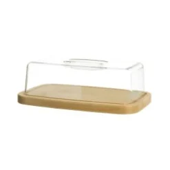 Copriformaggio rettangolare, base in faggio, 36x23 cm