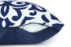 Cuscino decorativo, bianco/blu, 45x45 cm