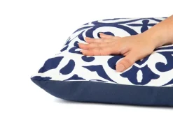 Cuscino decorativo, bianco/blu, 45x45 cm