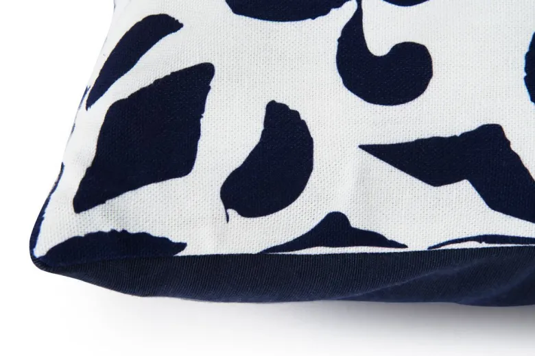 Cuscino decorativo, bianco/blu, 45x45 cm