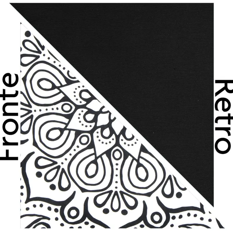 Cuscino decorativo, bianco/nero, 45x45 cm