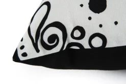 Cuscino decorativo, bianco/nero, 45x45 cm