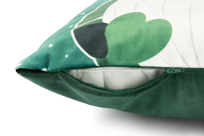 Cuscino decorativo, gnomo verde, natalizio, 45x45 cm