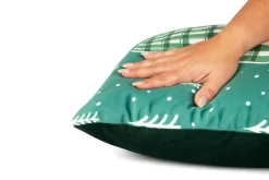 Cuscino decorativo, gnomo verde, natalizio, 45x45 cm
