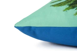 Cuscino decorativo, multicolore, leone/palma, 45x45 cm