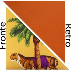 Cuscino decorativo, multicolore, tigre/palma, 45x45 cm