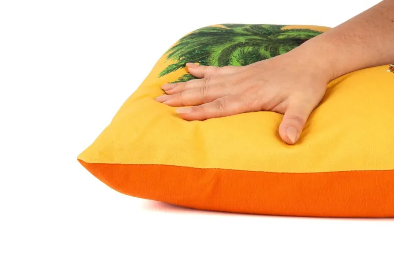 Cuscino decorativo, multicolore, tigre/palma, 45x45 cm