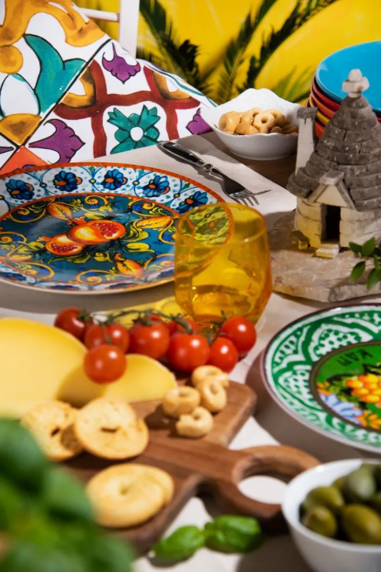 Cuscino decorativo, multicolore, maioliche, 45x45 cm