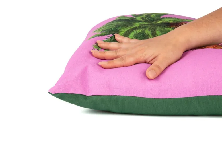 Cuscino decorativo, multicolore, cavallo/palma, 45x45 cm