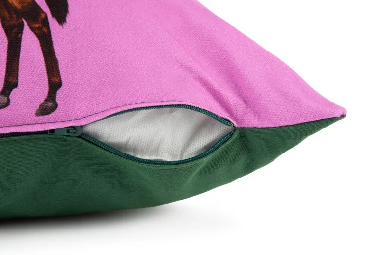Cuscino decorativo, multicolore, cavallo/palma, 45x45 cm