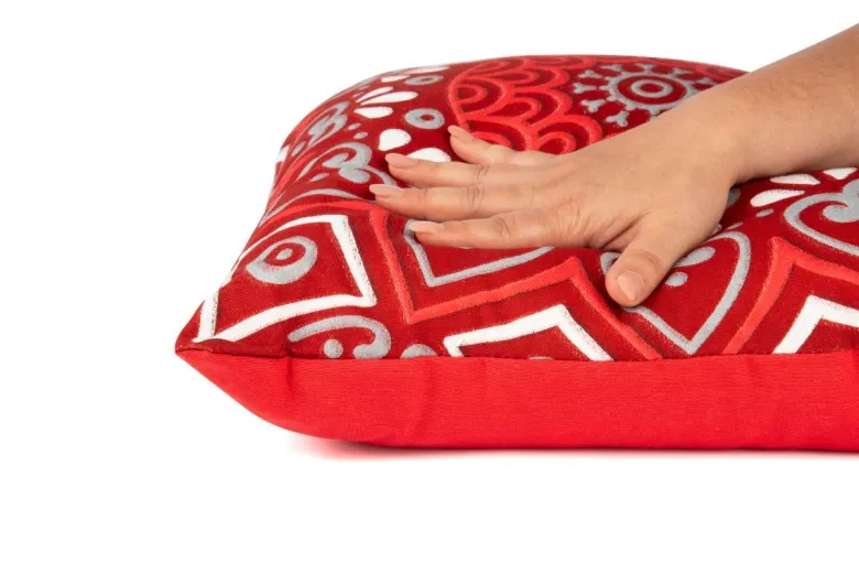 Cuscino decorativo, rosso, 45x45 cm