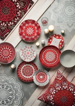 Cuscino decorativo, rosso, 45x45 cm
