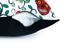 Cuscino decorativo, stile calavera, teschi, 45x45 cm