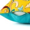 Cuscino decorativo, stile cinese, giallo, 50x40 cm