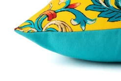 Cuscino decorativo, stile cinese, giallo, 50x40 cm
