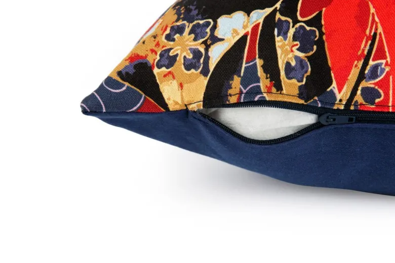 Cuscino decorativo, stile giapponese, geisha, 45x45 cm
