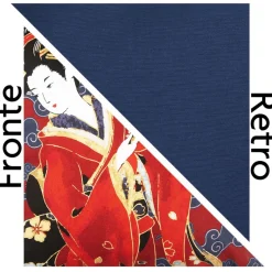 Cuscino decorativo, stile giapponese, geisha, 45x45 cm
