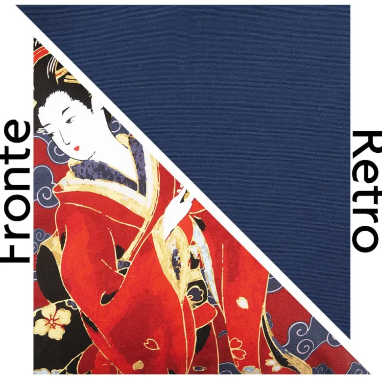 Cuscino decorativo, stile giapponese, geisha, 45x45 cm