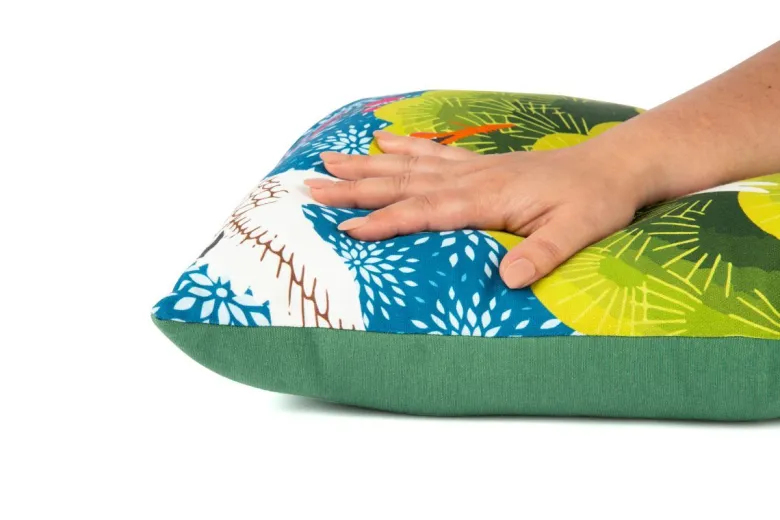 Cuscino decorativo, stile giapponese, airone, 45x45 cm