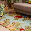 Cuscino decorativo, stile naturale, pappagallo fucsia, 45x30