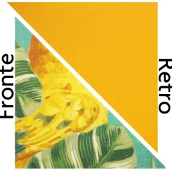 Cuscino decorativo, stile naturale, pappagallo giallo, 45x45