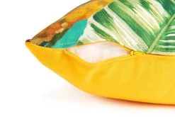 Cuscino decorativo, stile naturale, pappagallo giallo, 45x45