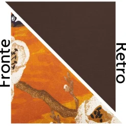 Cuscino decorativo, stile orientale, aironi, 45x45 cm