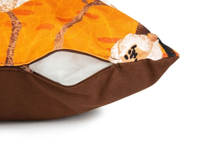 Cuscino decorativo, stile orientale, aironi, 45x45 cm