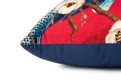 Cuscino decorativo, stile orientale, carpe, 45x30 cm