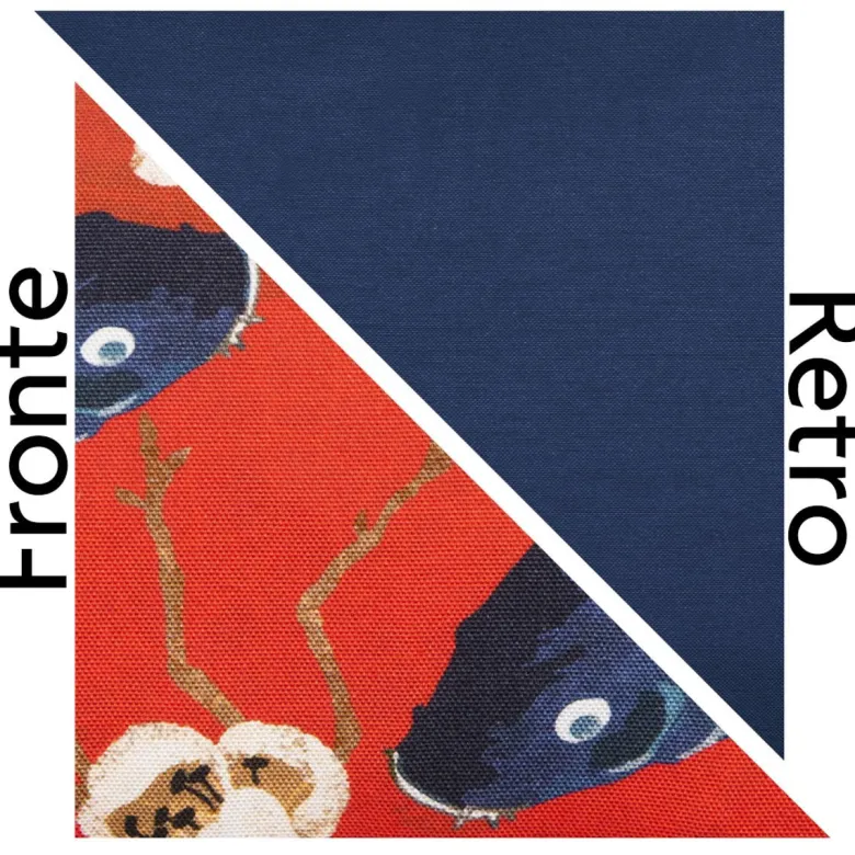 Cuscino decorativo, stile orientale, carpe, 45x30 cm