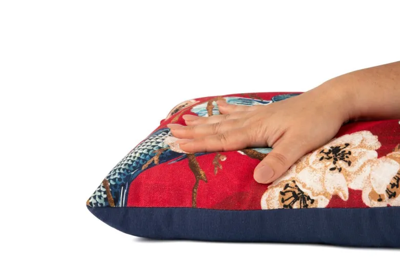 Cuscino decorativo, stile orientale, carpe, 45x30 cm