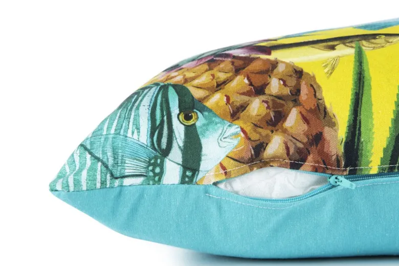 Cuscino decorativo, stile tropicale pesci, 45x30 cm