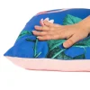 Cuscino decorativo, stile tropicale fenicottero, 45x45 cm