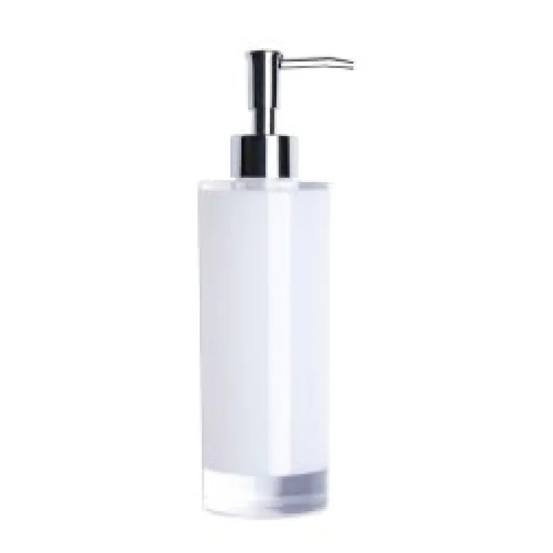 Dosatore per sapone liquido, plastica, bianco, 300 ml