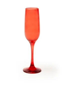 Flute, 6 pezzi, vetro rosso