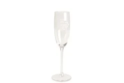 Flute, 6 pezzi, vetro, trasparente con decoro