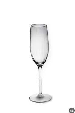 Flute spumante, 6 pezzi, vetro trasparente