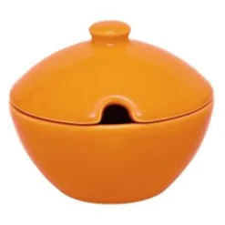 Formaggiera/zuccheriera, arancione, porcellana