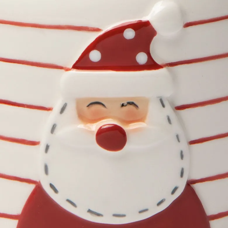 Formaggiera/zuccheriera, babbo natale, ceramica