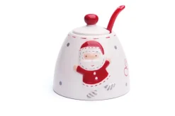 Formaggiera/zuccheriera, babbo natale, ceramica