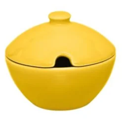 Formaggiera/zuccheriera, giallo, porcellana