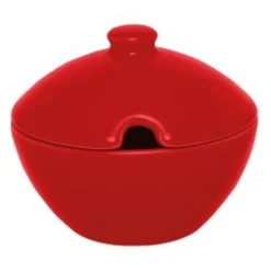 Formaggiera/zuccheriera, rosso, porcellana