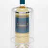 Glacette per bottiglie, plastica, bordo argentato