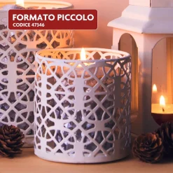 Lanterna, shabby, metallo bianco, cilindro