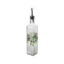 Oliera con versatore, olive, vetro