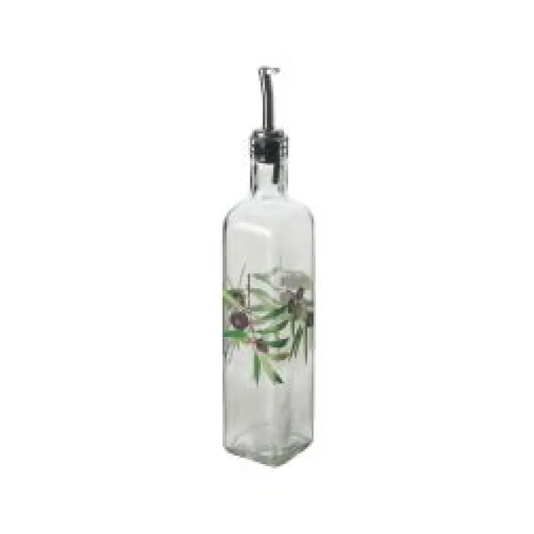 Oliera con versatore, olive, vetro