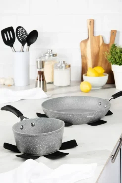 Padella antiaderente, effetto pietra, 28 cm