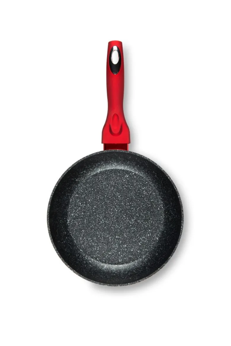 Padella in alluminio forgiato, 24 cm con salvapadella