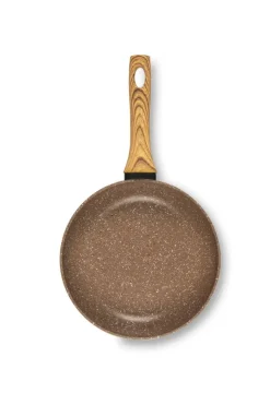 Padella, 1 pezzo, 24 cm, effetto legno e pietra