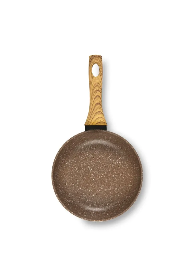 Padella, 1 pezzo, 20 cm, effetto legno e pietra